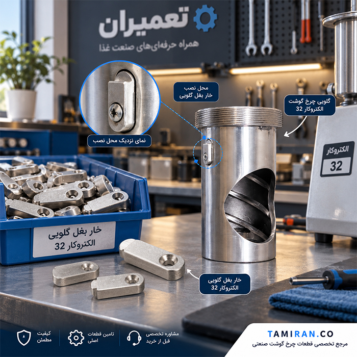 قیمت خار بغل گلویی چرخ گوشت 32 الکتروکار