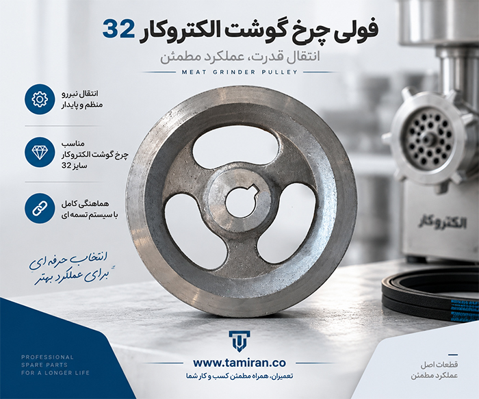 فولی چرخ گوشت صنعتی الکتروکار