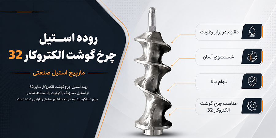 خرید مارپیچ چرخ گوشت 32 الکتروکار